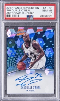 2017-18 Panini Revolution Autographs Cubic #A-SO Shaquille ONeal Signed Card (#07/50) - PSA GEM MT 10